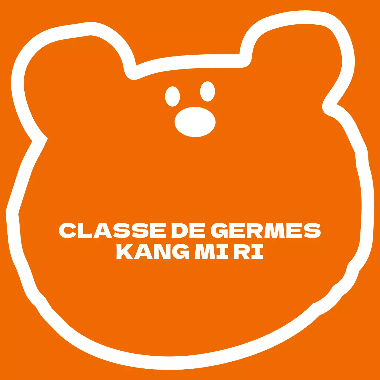 T-shirt de groupe pour un pique-nique préscolaire avec une illustration orange et blanche d'un ours sympathique.
