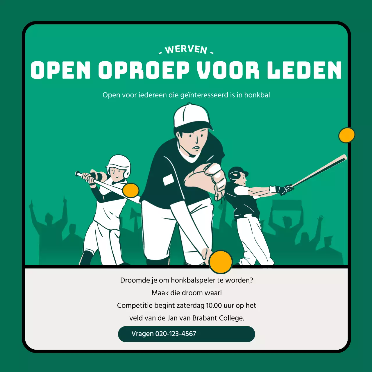 Beige Turquoise Modern Baseball Informatie