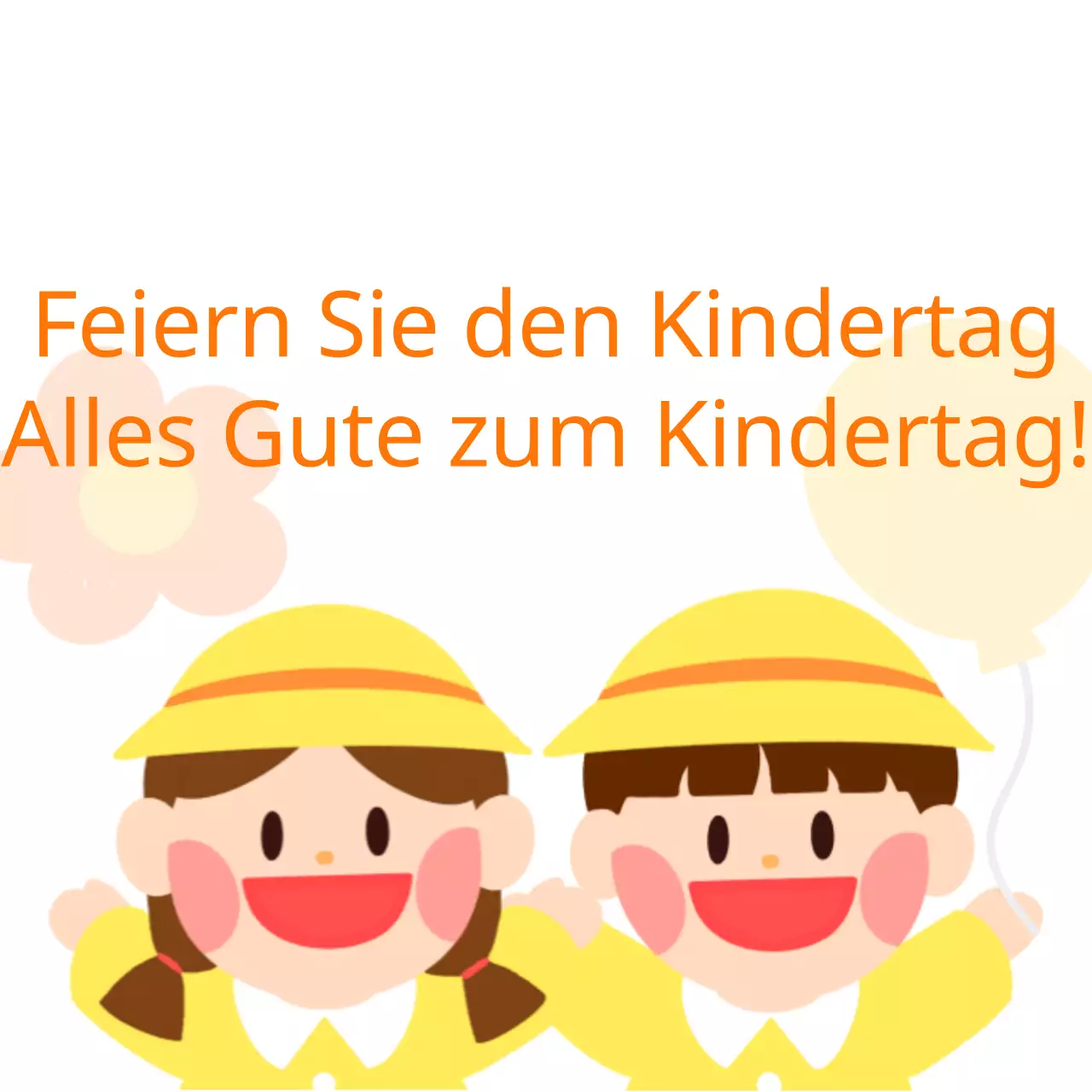 Niedliche Kalligrafie zum Kindertag mit einer Illustration eines gelb gekleideten Kindes