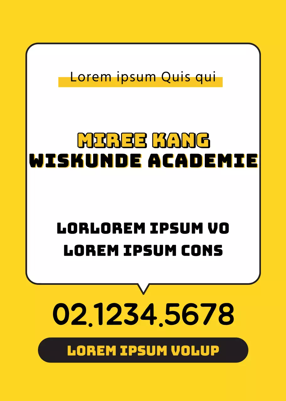 Een gele en schone wiskundeschool promoten