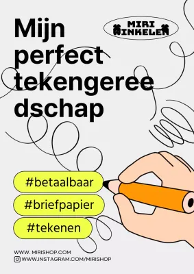 Levendig geïllustreerde posters