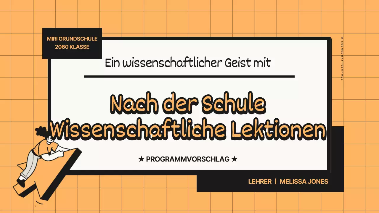 Programmvorschlag für den naturwissenschaftlichen Unterricht mit orangefarbenen und schwarzen Tonleitern