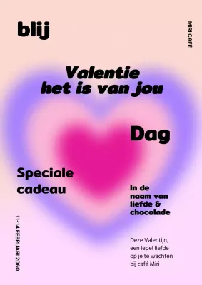 Valentijnscadeau met hartverloop achtergrond