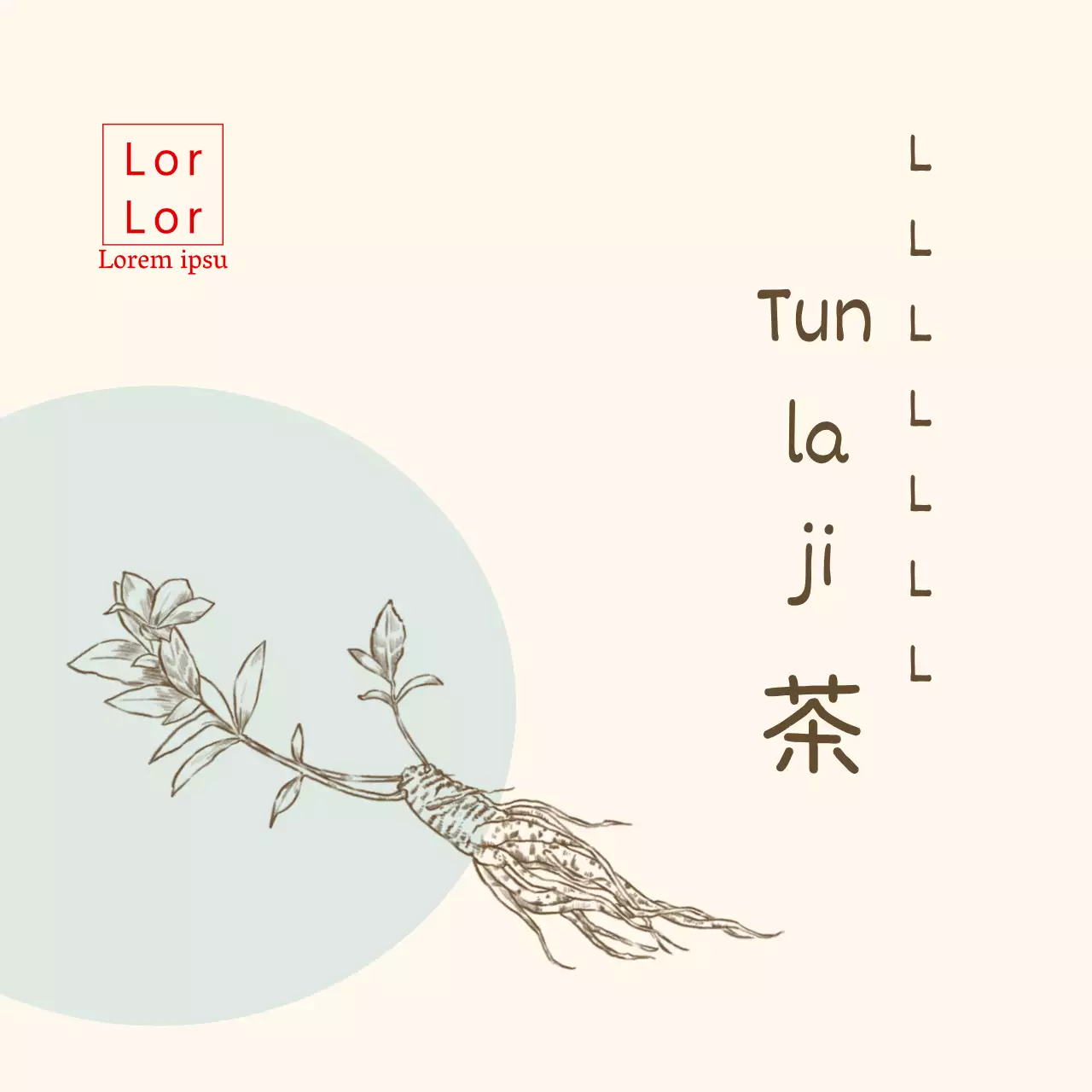 Mintfarbene Zeichnung Glockenblume Autoaufkleber