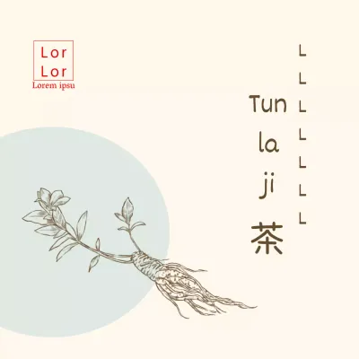 Mintfarbene Zeichnung Glockenblume Autoaufkleber