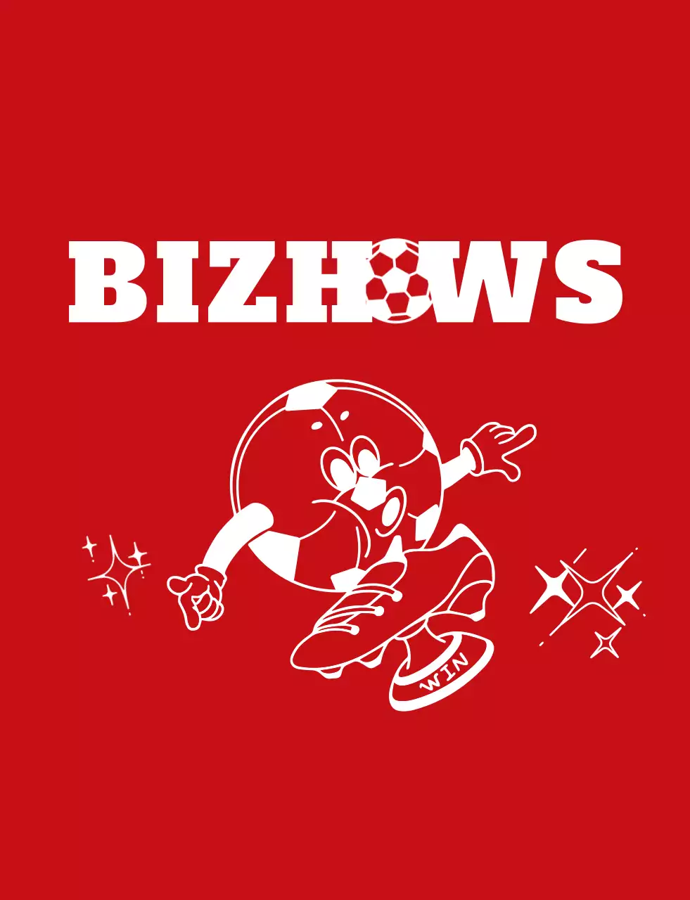 Rote und weiße komische Fußball Charakter Illustration Stil Fußball Sportverein