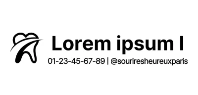 Logo simple et épuré du symbole dentaire pour l'information et la promotion des soins dentaires