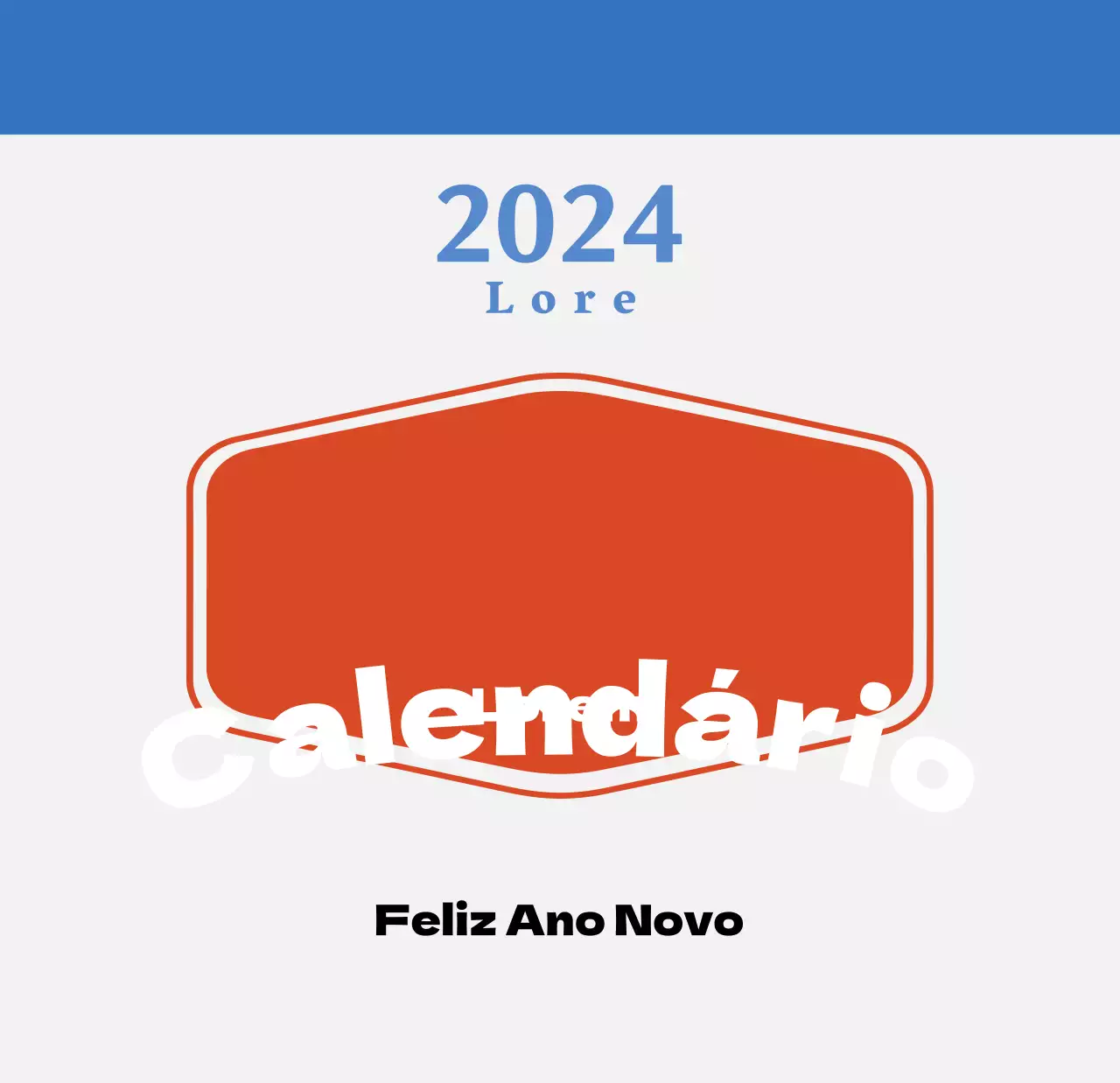 Calendário nostalgia de conceito retro em vermelho e azul