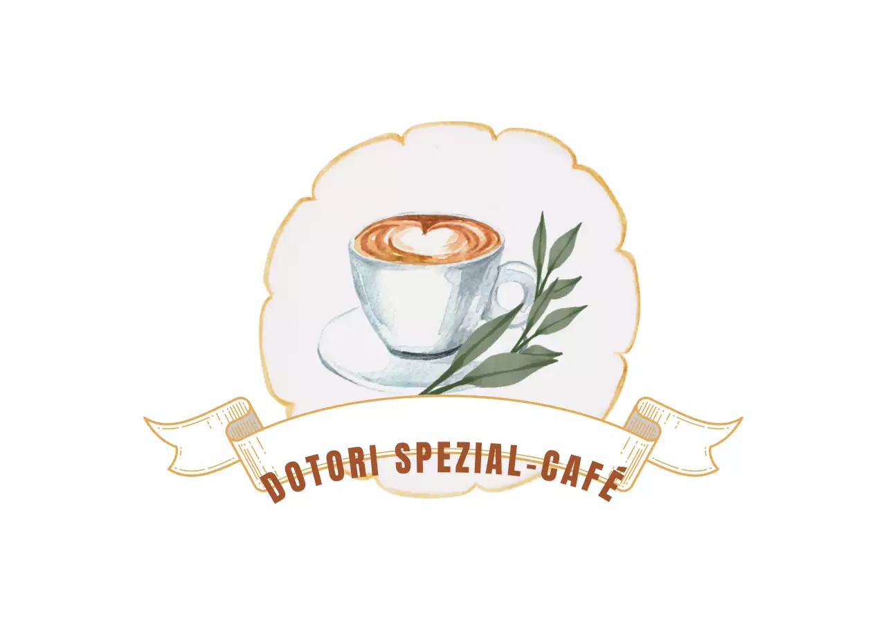 Cafe-Logo, ein antikes Konzept mit sanften Farben