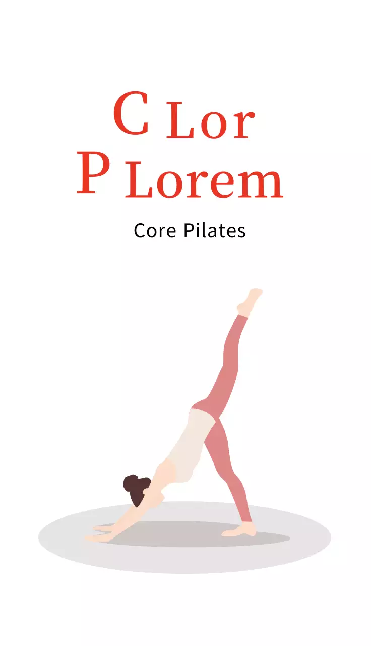 Biglietto da visita illustrato rosso per Pilates