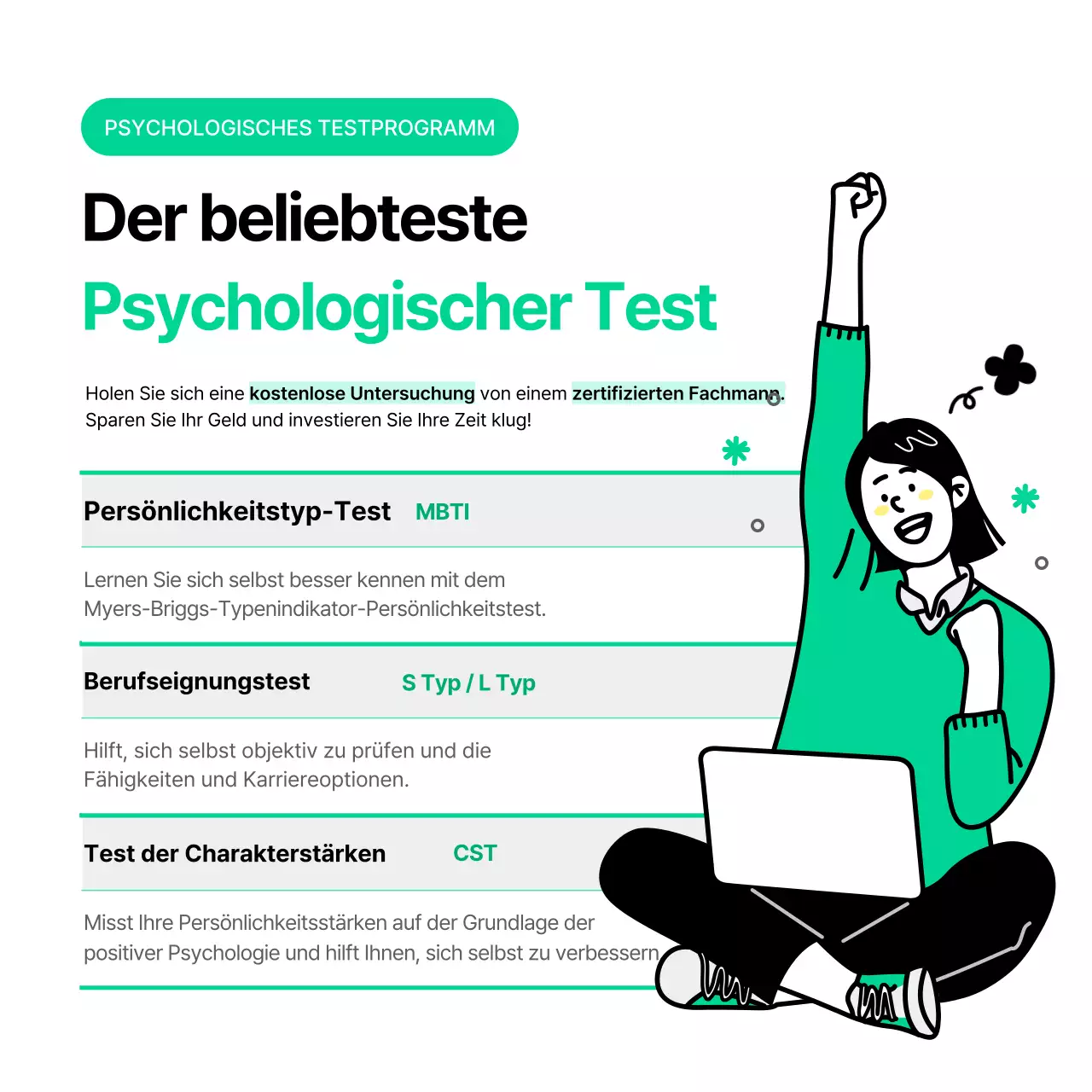 Wie man das graue und grüne saubere Studentenberatungszentrum nutzt