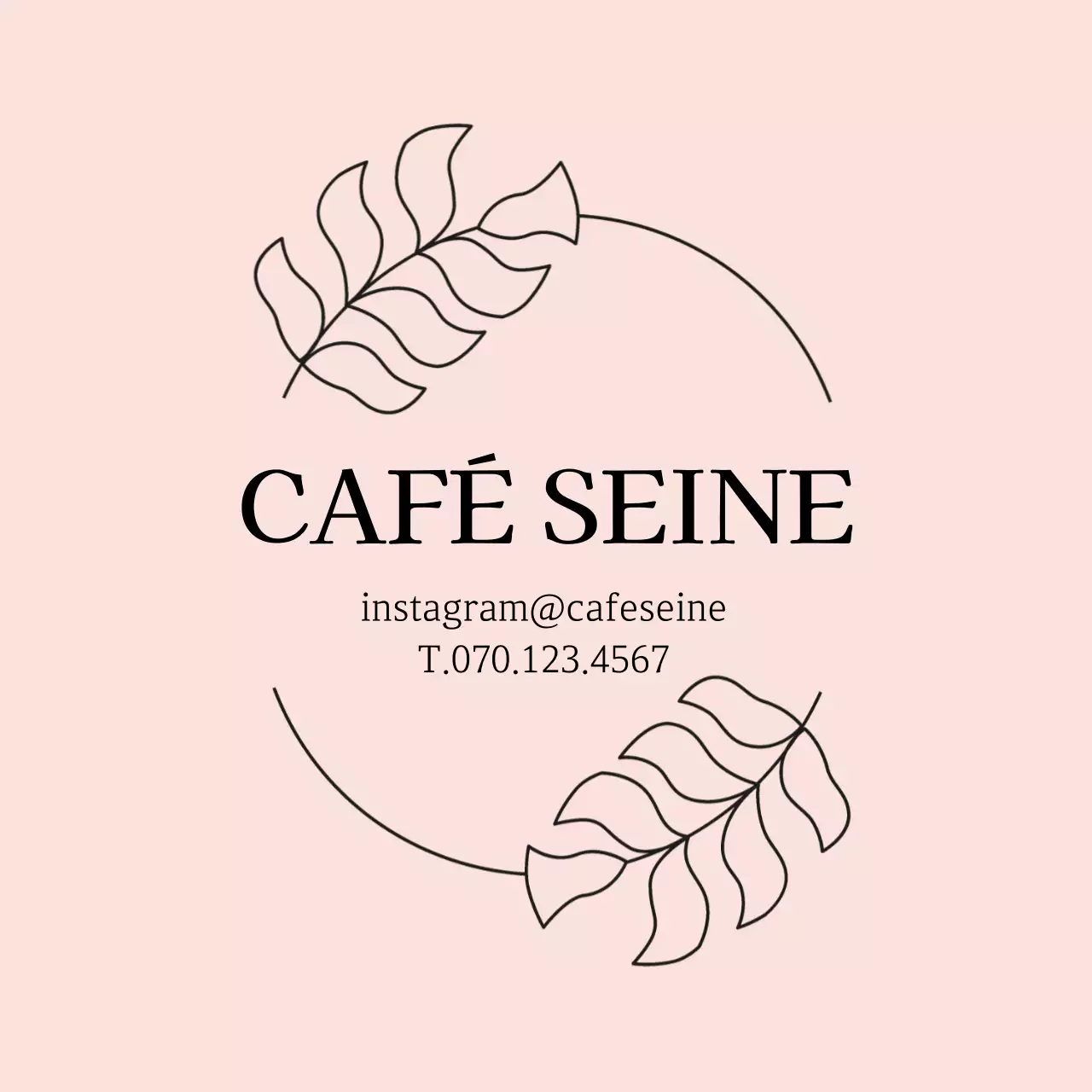 Illustration simple rose Café