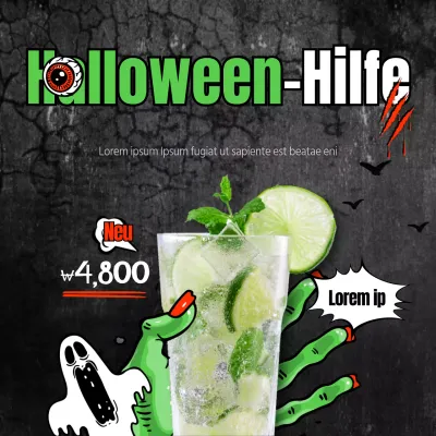 Halloween Zombie-Charakter Saisongetränk