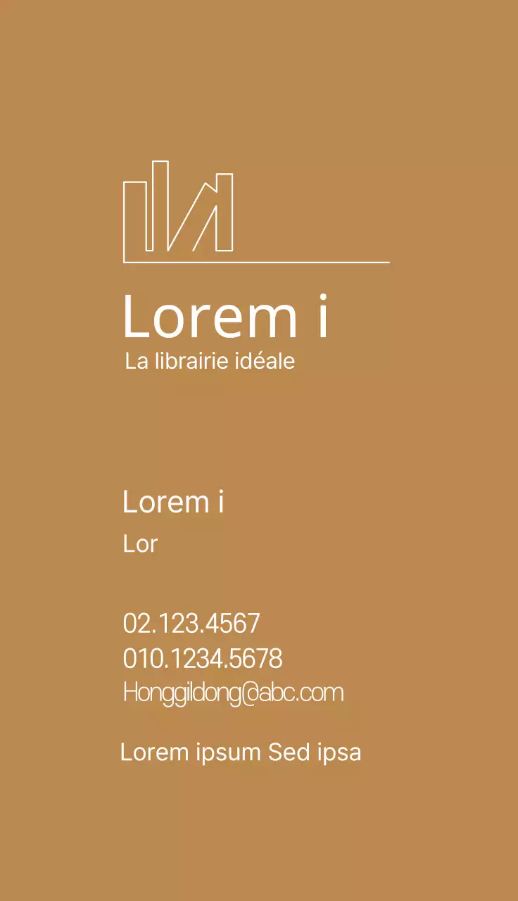 brun rose illustration simple librairie bookshop