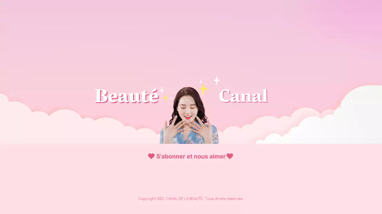 L'art de la chaîne d'un youtuber de beauté en rose