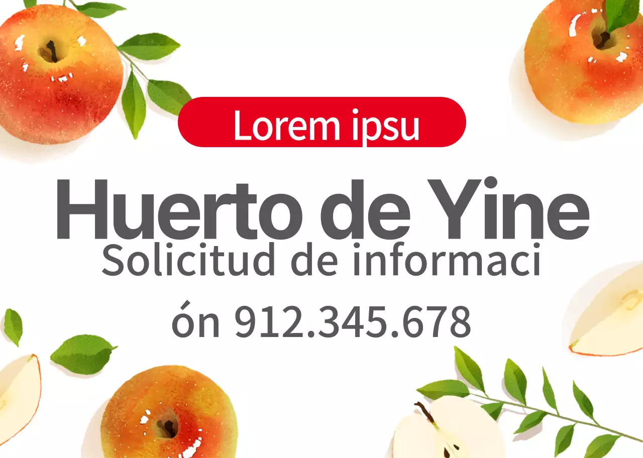 Ilustración granja blanca promoción huerto