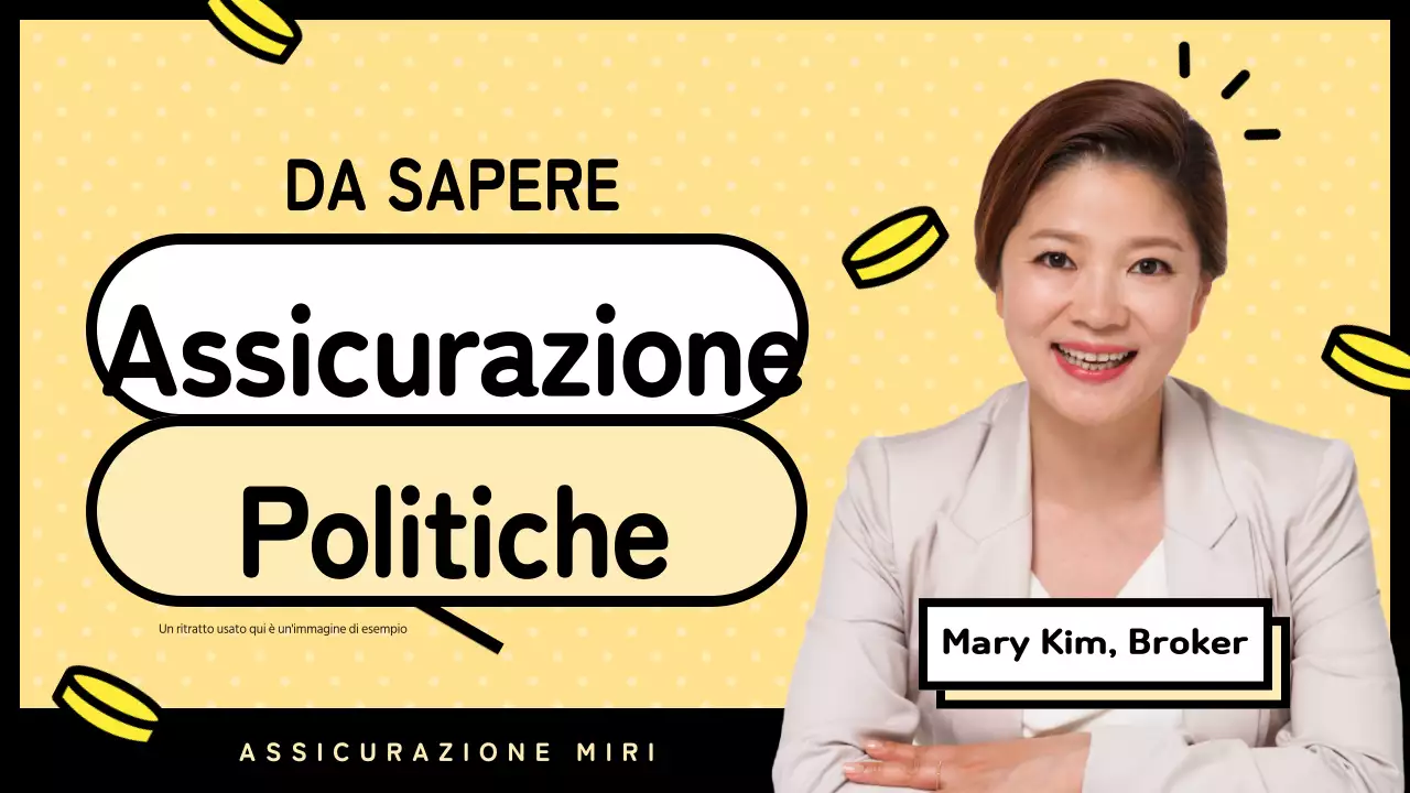 Introduzione di simpatiche informazioni assicurative in giallo e nero