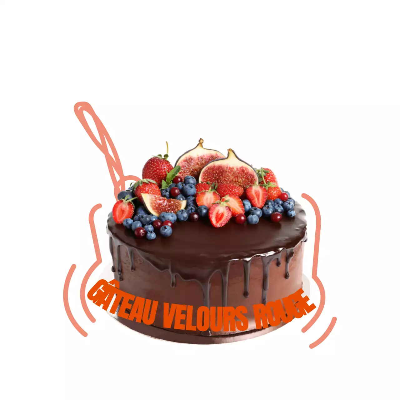 Illustration de gribouillis colorée et lumineuse pour promouvoir et guider les concepts de desserts.