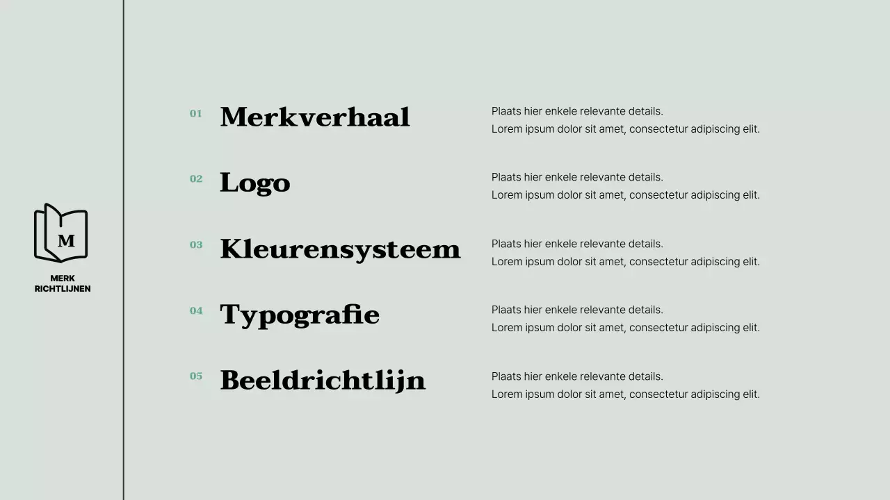 Groene, schone merkidentiteitsrichtlijnen