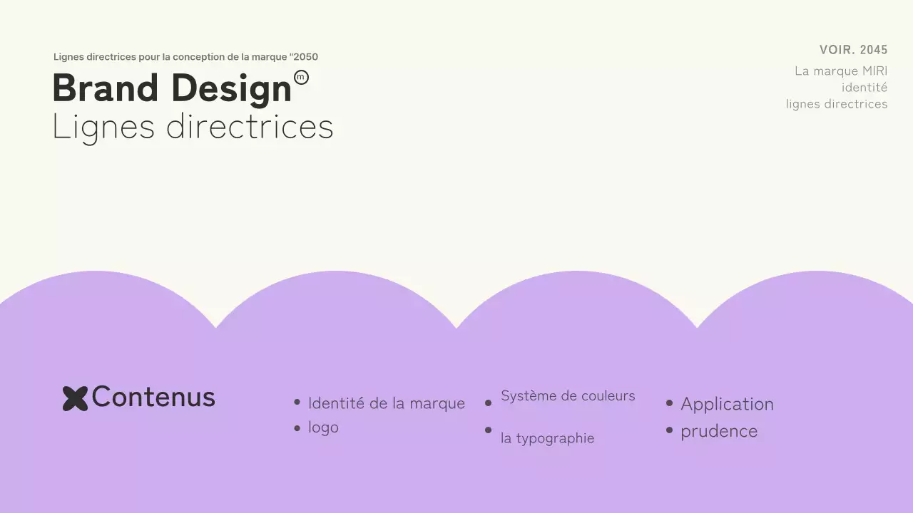 Logo de marque utilisant des formes tendance avec des accents noirs et violetsRègles de base