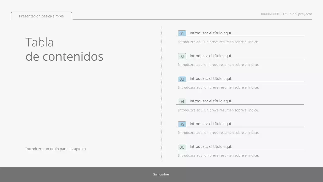 Kit de presentación sencillo y básico en tonos pastel y blanco