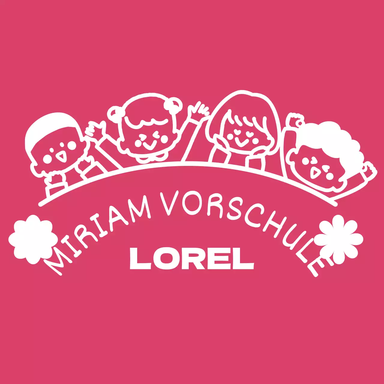 Vorschule Gruppe T-Shirt mit einem niedlichen rosa Kind Illustration