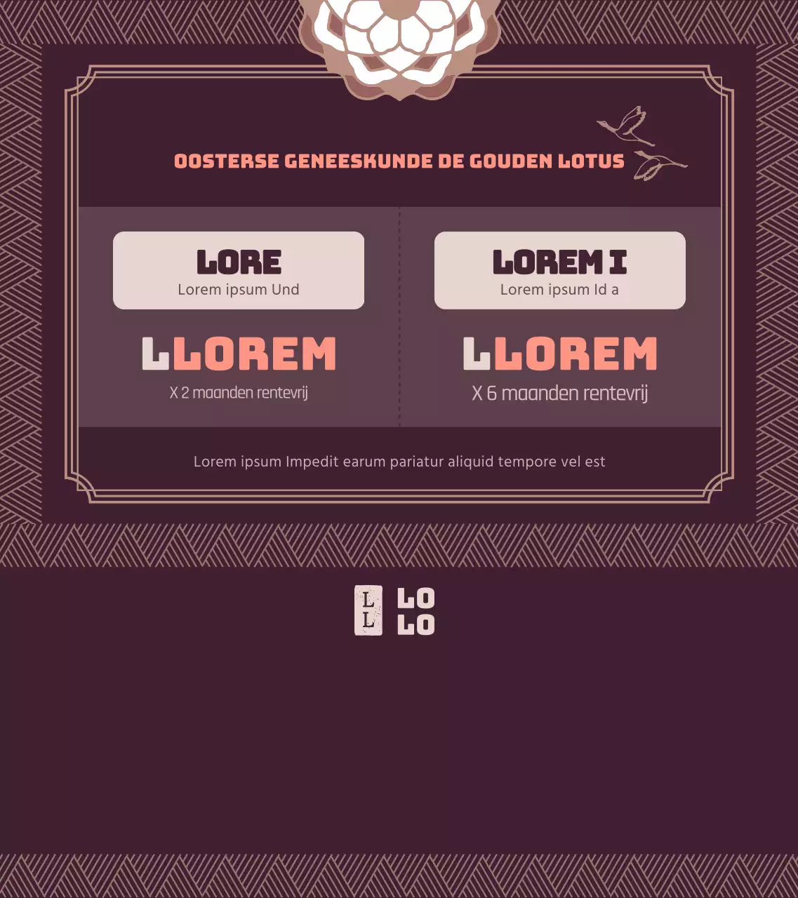 Gids voor traditionele oosterse geneeskunde producten in donkerpaars en wit