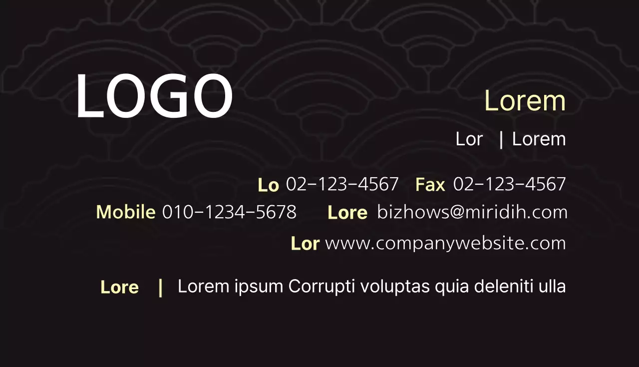 Cartes de visite d'entreprise