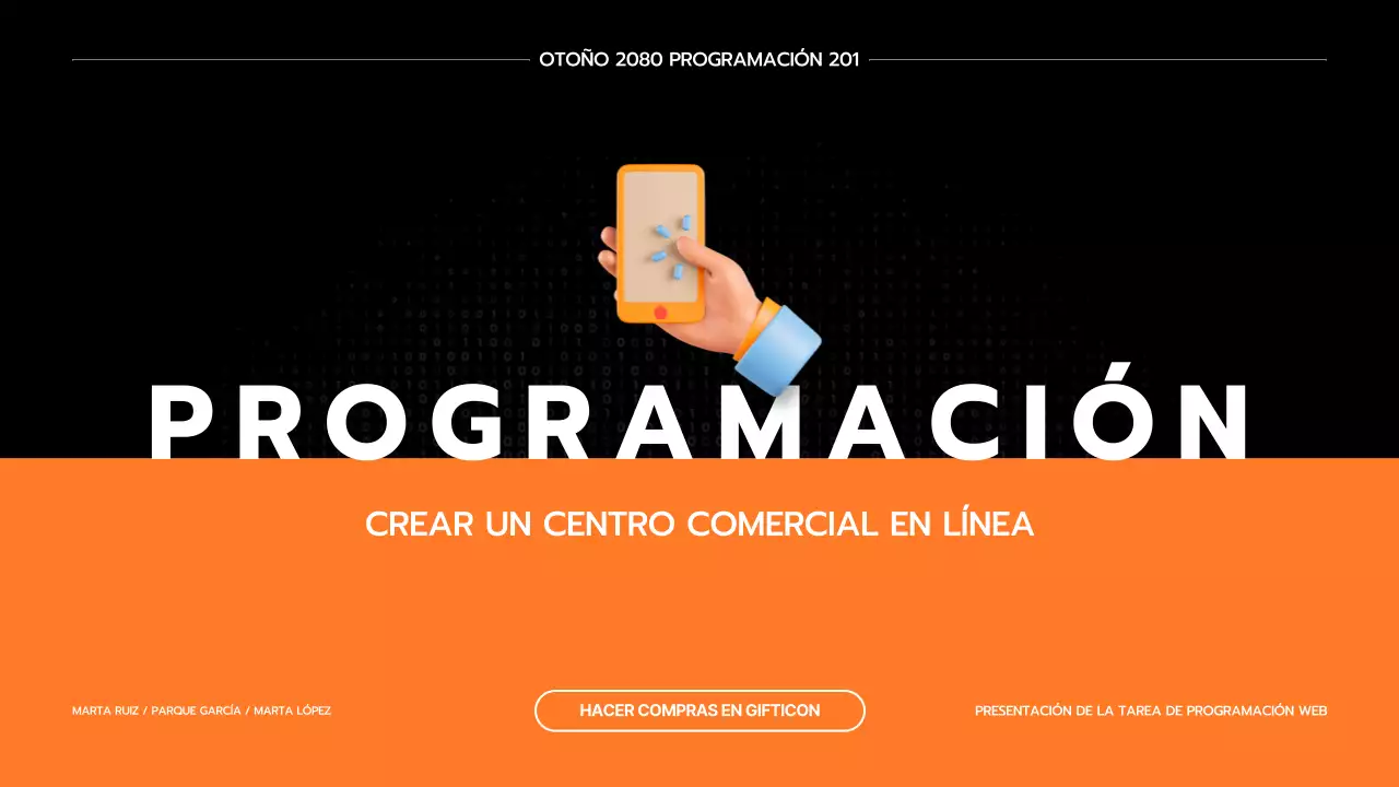 Presente un sencillo resumen de proyecto negro y naranja inspirado en la ingeniería