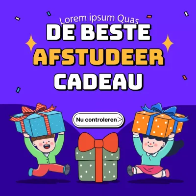 paars afstudeercadeau evenement