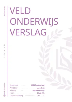 Een eenvoudig conceptrapport in paars