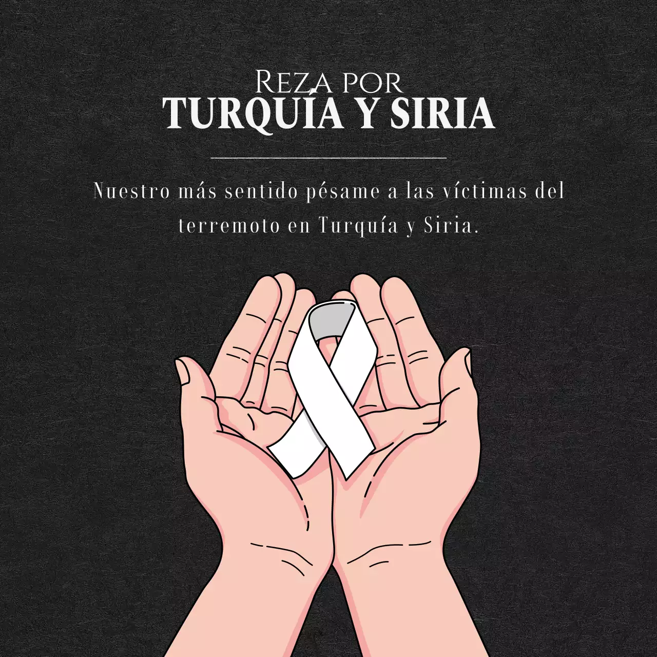 Un mensaje conmemorativo sosteniendo una cinta negra conceptual