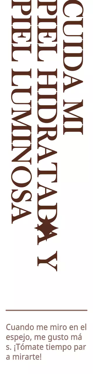 Texto emotivo relacionado con la belleza en marrón y blanco Estilo de maquetación Promoción y venta de tiendas de belleza