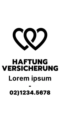 Einfaches, sauberes Herzsymbol-Logo für Werbung und Verkauf von Nichtlebensversicherungen