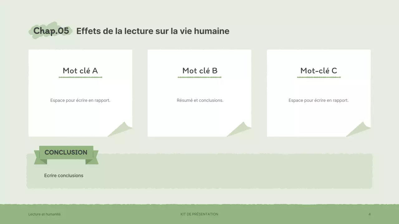 Kit de présentation avec des illustrations de livres sentimentales dessinées à la main en marron et en vert