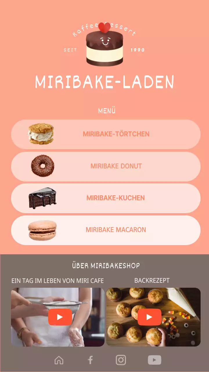 Rosa Niedliches DessertIllustrationButton Design's Bäckerei