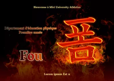 Design de bienvenue pour les nouveaux étudiants avec un concept de feu intense