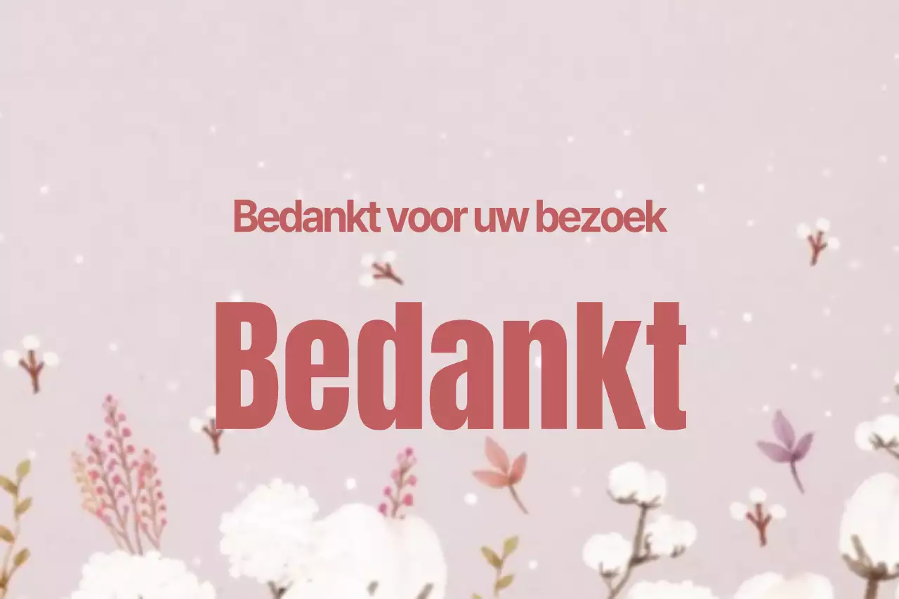Bedankt voor uw bezoek