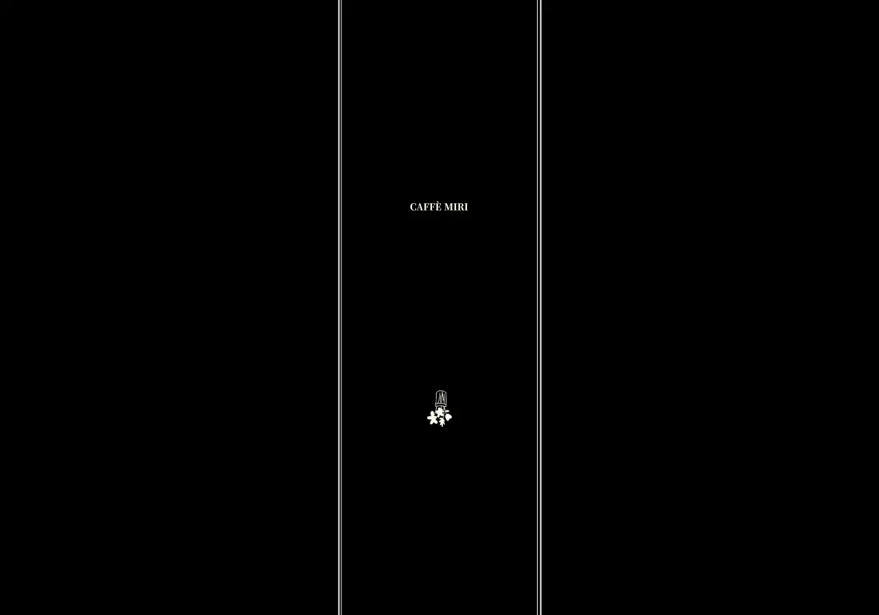 Concetto di caffè con illustrazioni di linee emozionali e lussuose in avorio e nero