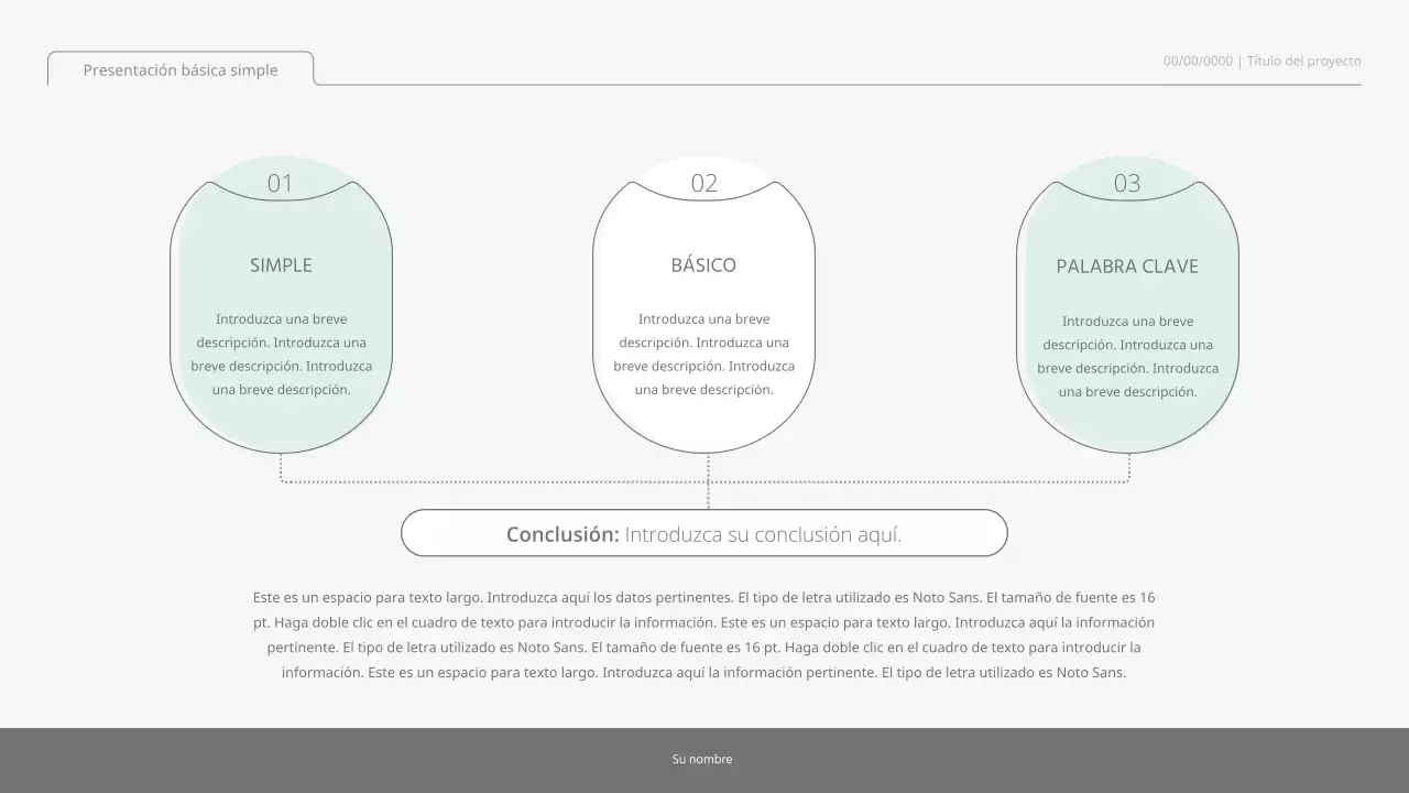 Kit de presentación sencillo y básico en tonos pastel y blanco