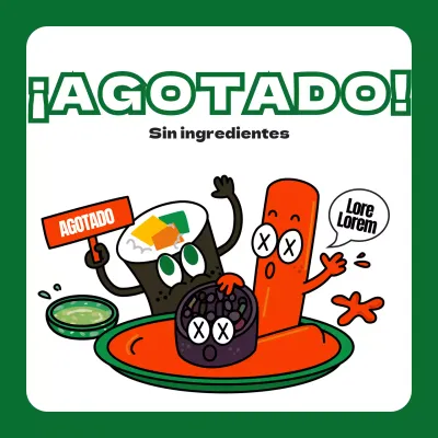 Verde Rojo Bonito y limpio tema ilustrado de guía de restaurantes con un concepto bonito y limpio