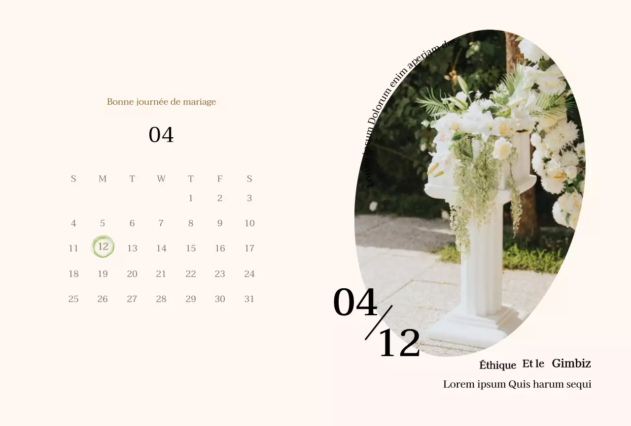 Invitation de mariage au texte épuré dans un cadre ovale