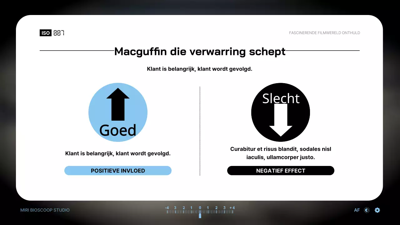Filmtermen introduceren met het thema Zoeker