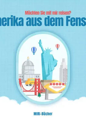 Ein emotionaler Reiseführer durch die USA mit einem blau-weißen Flugzeugfenster-Konzept