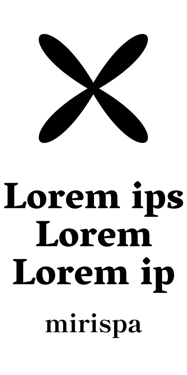 Conception d'un spa avec un logo en forme de symbole noir