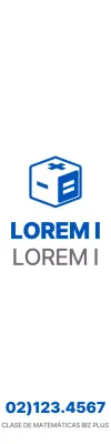 Logotipo sencillo y limpio en azul y gris para clases particulares de matemáticas y promoción.