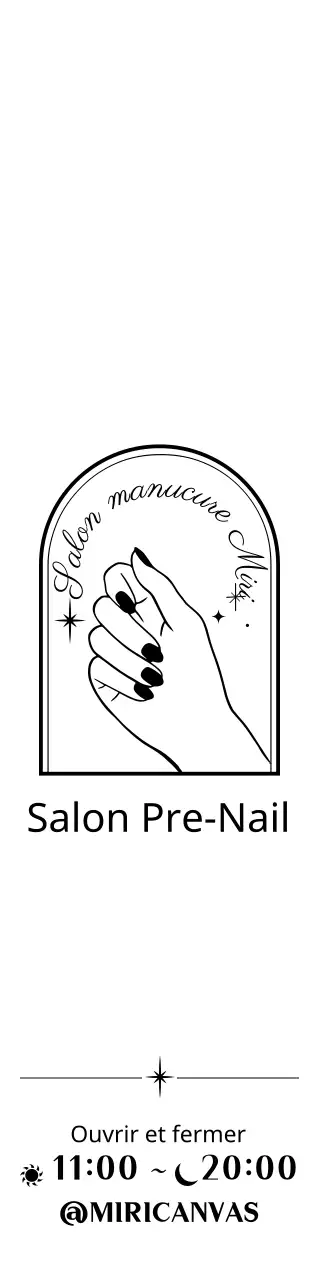Promouvoir avec une illustration d'un magasin de manucure noir et haut de gamme