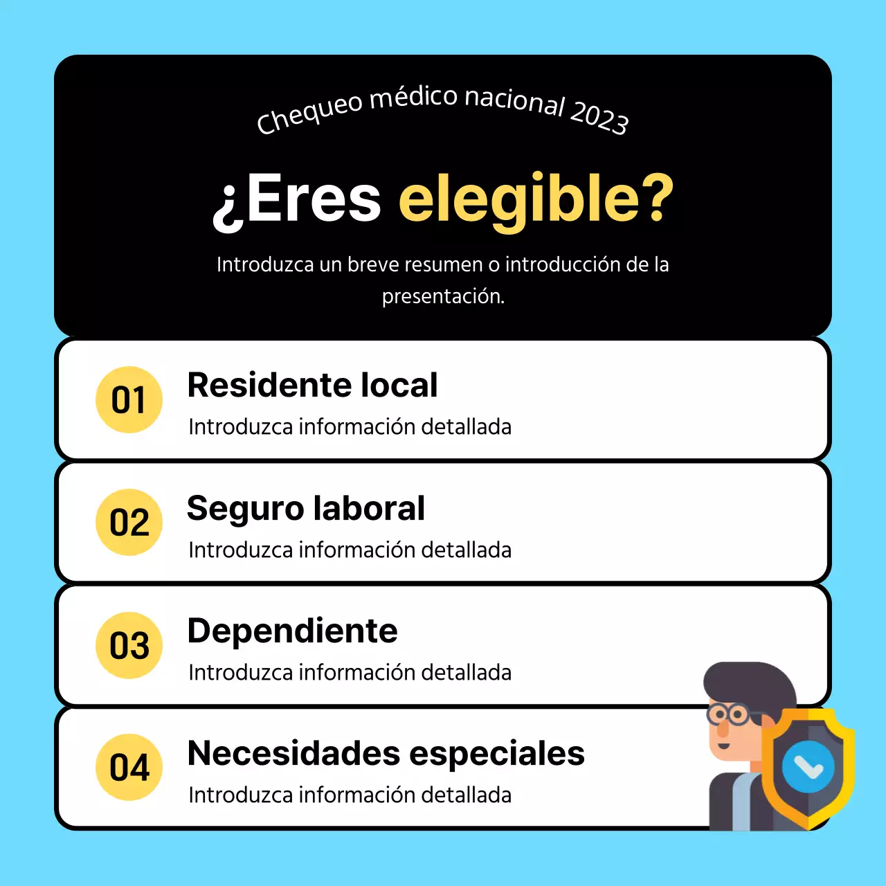 Sencillo icono 3D azul claro y negro para ver quién necesita un chequeo médico