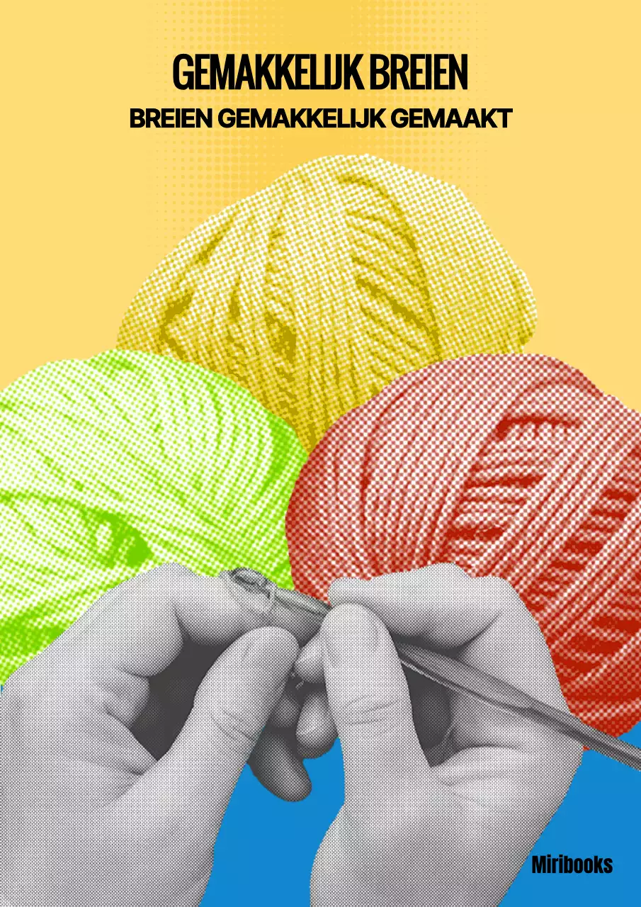 Leer een pop-artconcept breien in geel en blauw