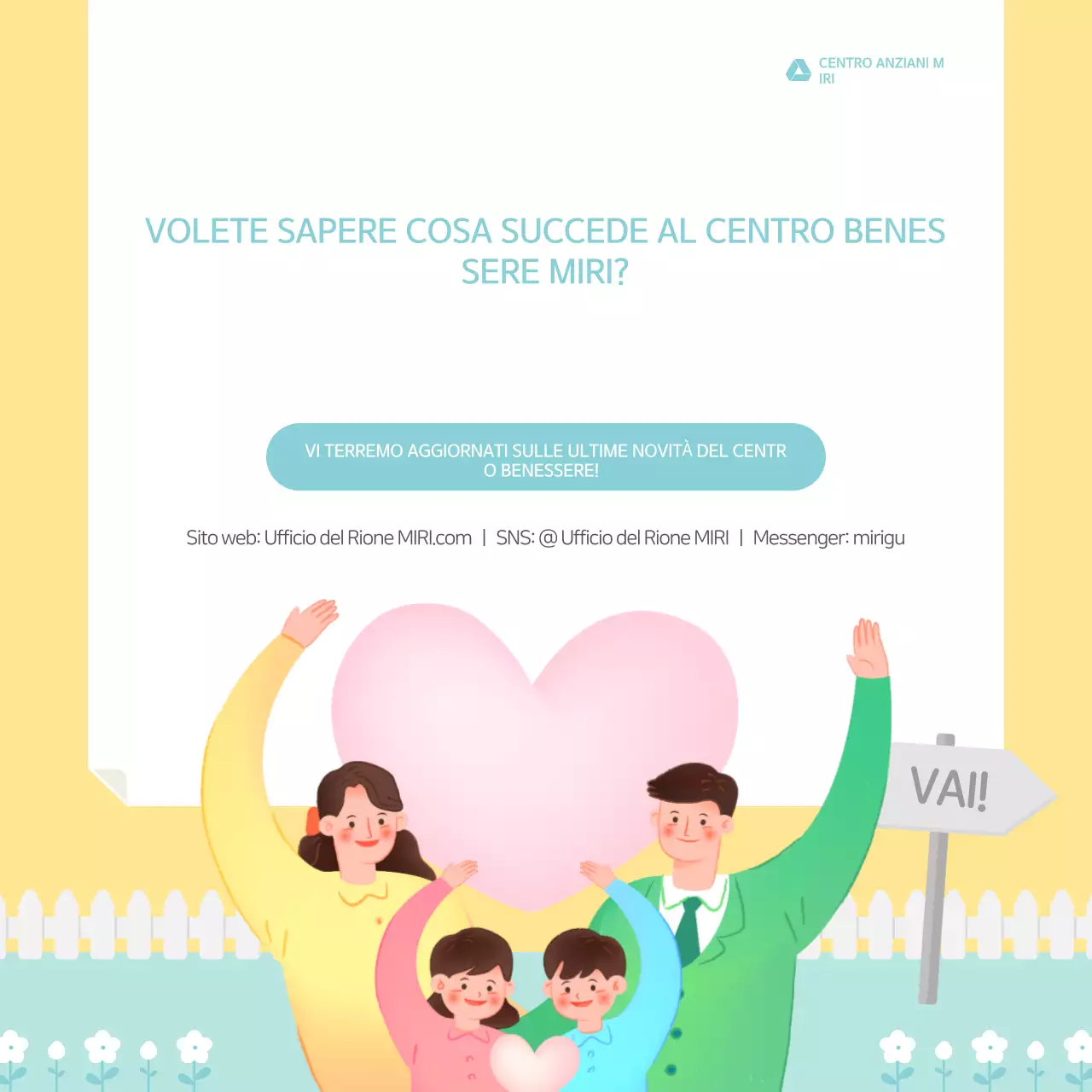 Il bollettino giallo e menta del nostro bel centro benessere